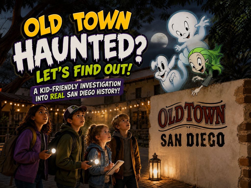 Kids ghost hunting in Old Town San Diego